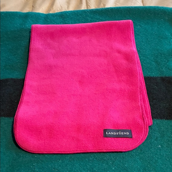 Lands' End Accessories - Lands' End Fuschia Fleece Scarf